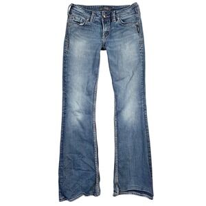 Silver Jeans Suki Mid Slim Bootcut Jeans 28 Medium Wash Western Cowgirl Casual